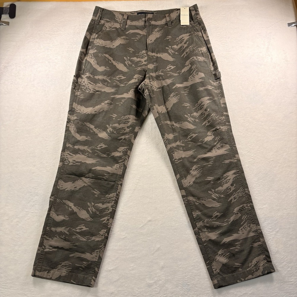 New Abercrombie & Fitch Loose Ripstop Camouflage Men's Pants 33x32 - Picture 2 of 14